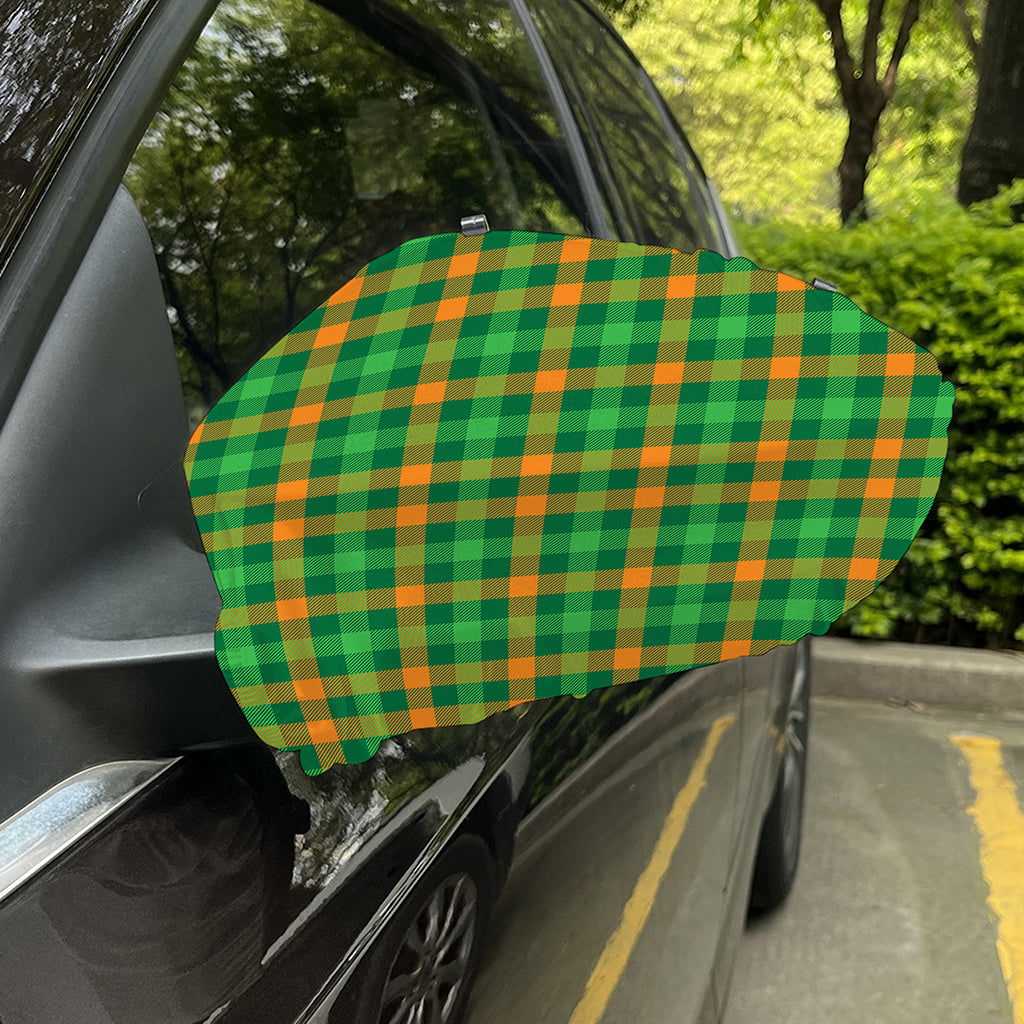St. Patrick's Day Buffalo Check Print Car Side Mirror Covers