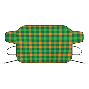 St. Patrick's Day Buffalo Check Print Car Windshield Snow Cover