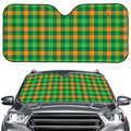 St. Patrick's Day Buffalo Check Print Car Windshield Sun Shade