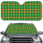 St. Patrick's Day Buffalo Check Print Car Windshield Sun Shade