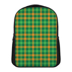 St. Patrick's Day Buffalo Check Print Casual Backpack