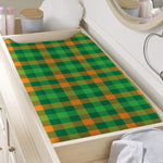 St. Patrick's Day Buffalo Check Print Changing Pad Cover