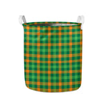 St. Patrick's Day Buffalo Check Print Collapsible Laundry Basket