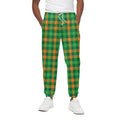 St. Patrick's Day Buffalo Check Print Cotton Sweatpants