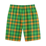 St. Patrick's Day Buffalo Check Print Cotton Shorts