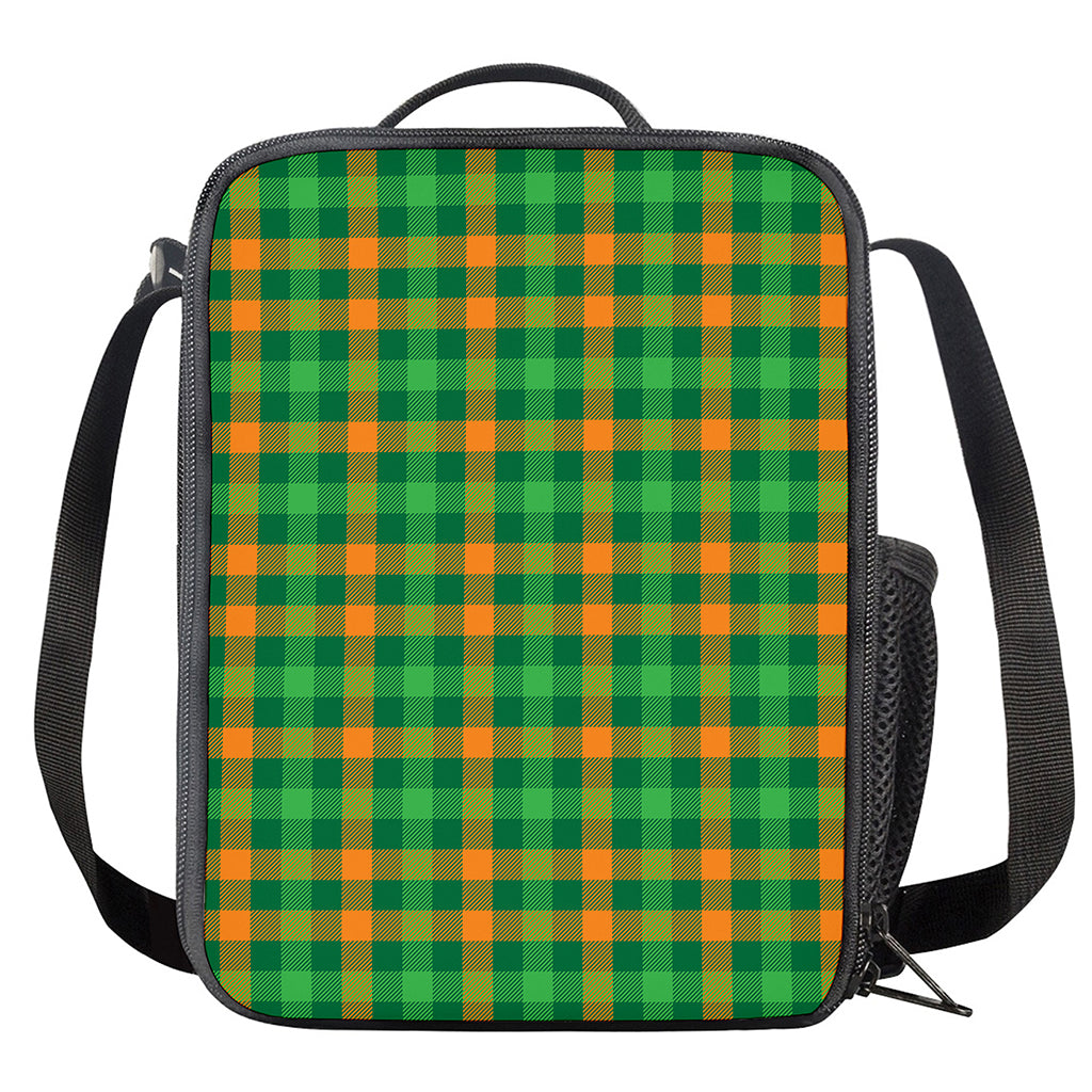 St. Patrick's Day Buffalo Check Print Crossbody Lunch Bag