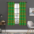 St. Patrick's Day Buffalo Check Print Grommet Curtain Panels