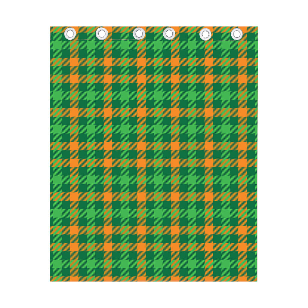 St. Patrick's Day Buffalo Check Print Curtain