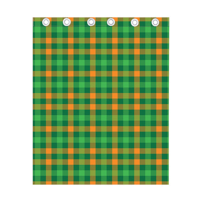 St. Patrick's Day Buffalo Check Print Curtain