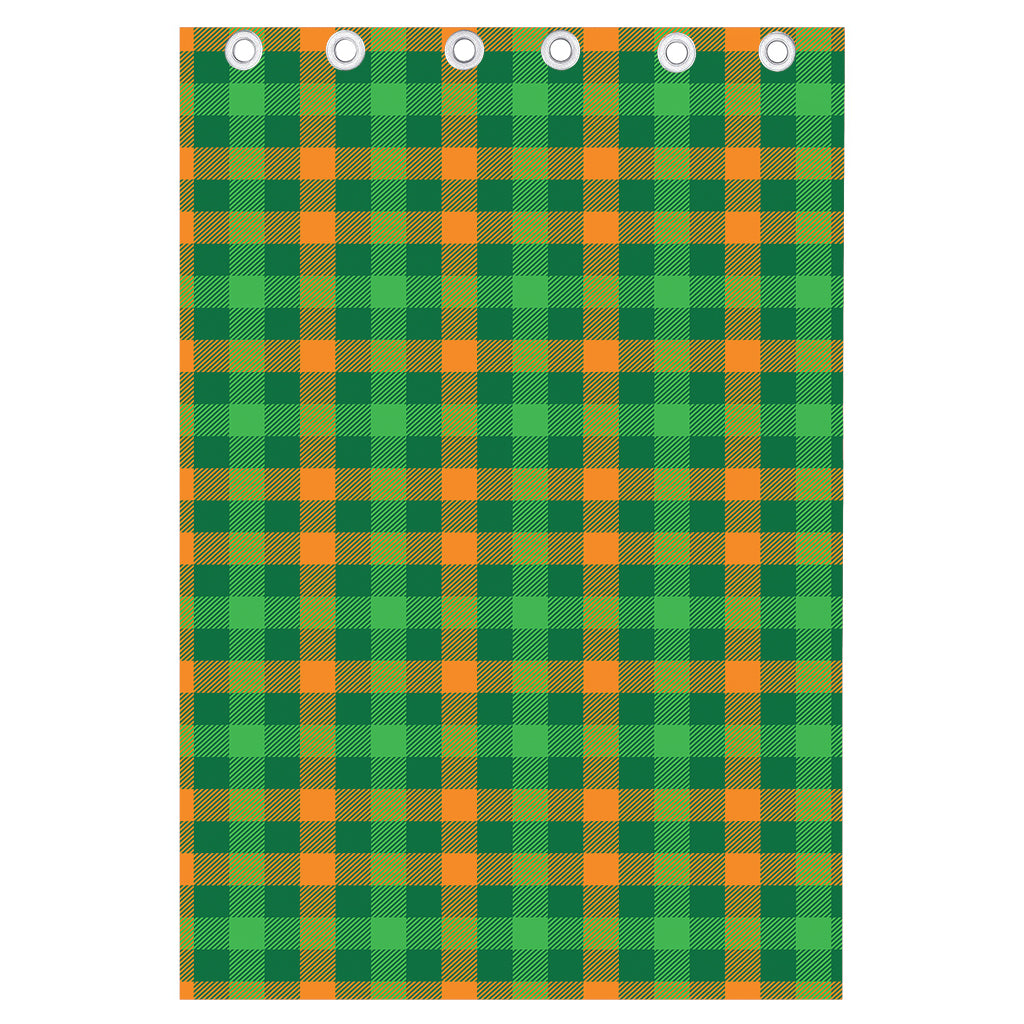 St. Patrick's Day Buffalo Check Print Curtain