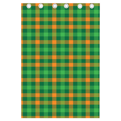St. Patrick's Day Buffalo Check Print Curtain