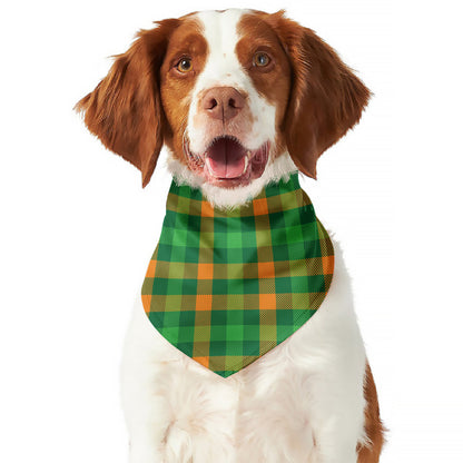 St. Patrick's Day Buffalo Check Print Dog Bandana