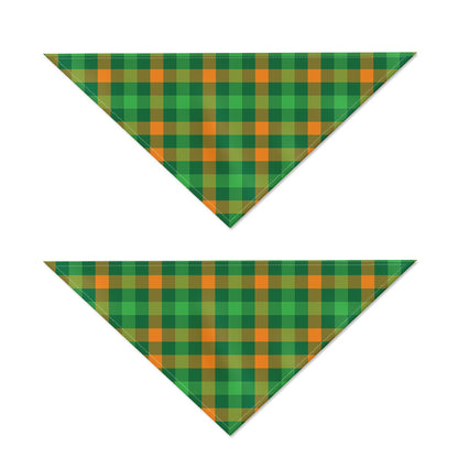 St. Patrick's Day Buffalo Check Print Dog Bandana