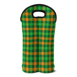 St. Patrick's Day Buffalo Check Print Double Neoprene Wine Tote