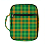 St. Patrick's Day Buffalo Check Print Front Pocket Bible Bag