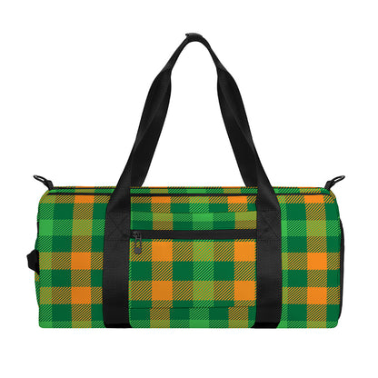 St. Patrick's Day Buffalo Check Print Gym Bag