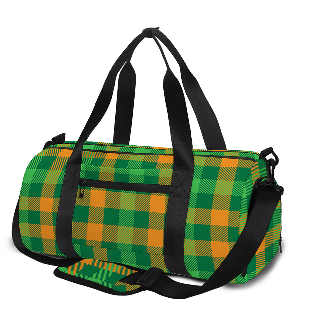 St. Patrick's Day Buffalo Check Print Gym Bag