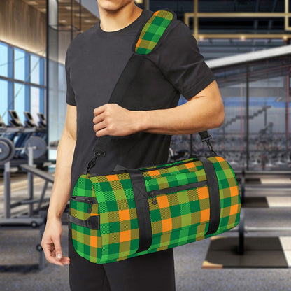 St. Patrick's Day Buffalo Check Print Gym Bag