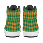 St. Patrick's Day Buffalo Check Print High Top Leather Sneakers