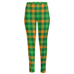 St. Patrick's Day Buffalo Check Print High-Waisted Pocket Leggings