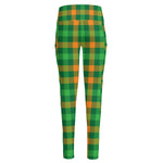 St. Patrick's Day Buffalo Check Print High-Waisted Pocket Leggings