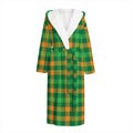 St. Patrick's Day Buffalo Check Print Hooded Bathrobe