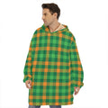 St. Patrick's Day Buffalo Check Print Hoodie Blanket