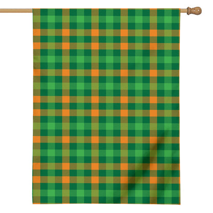 St. Patrick's Day Buffalo Check Print House Flag