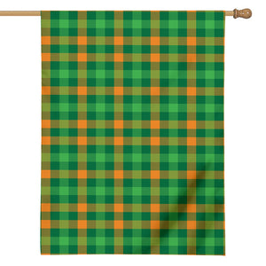 St. Patrick's Day Buffalo Check Print House Flag