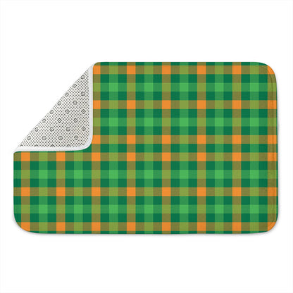 St. Patrick's Day Buffalo Check Print Indoor Door Mat