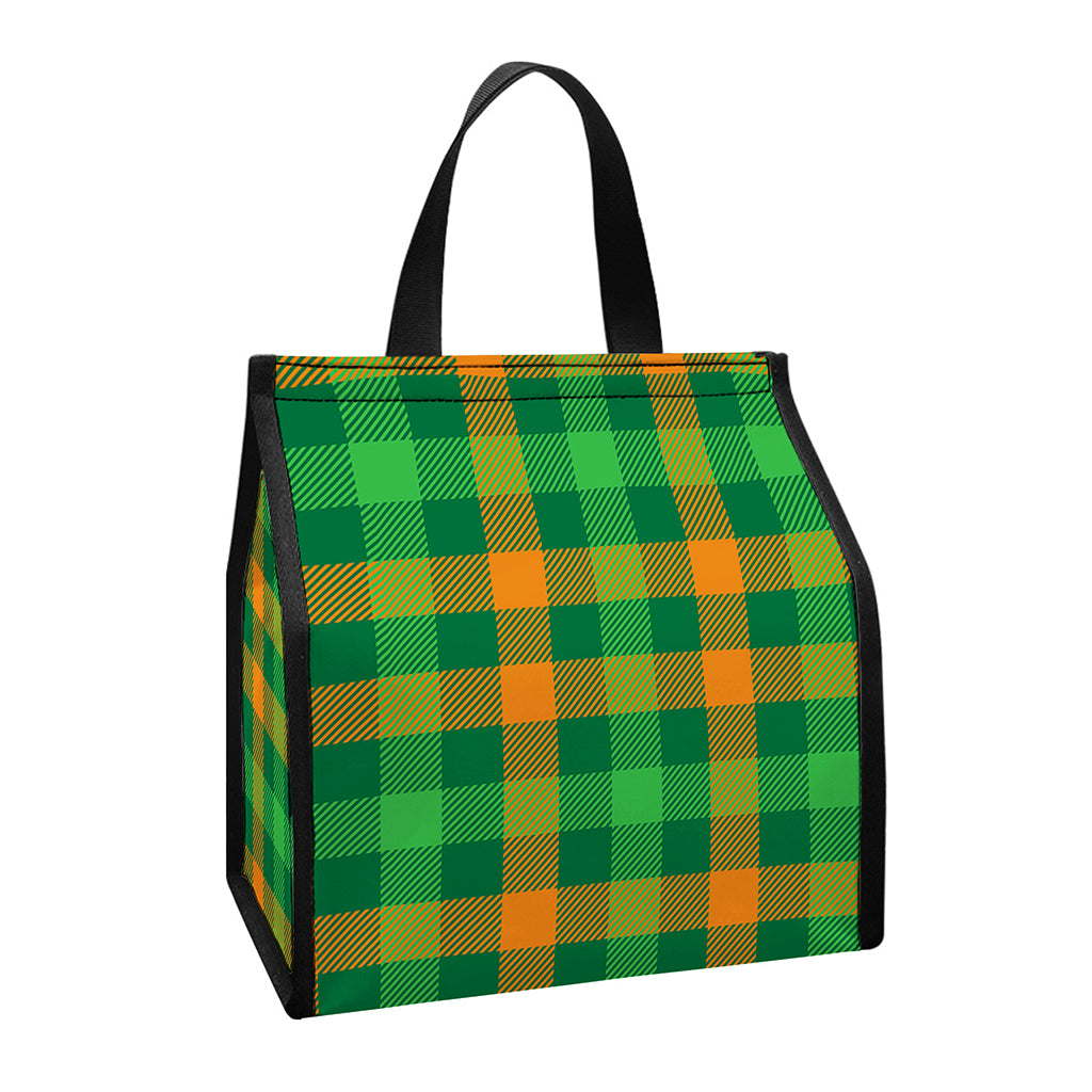 St. Patrick's Day Buffalo Check Print Insulated Lunch Tote