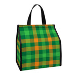 St. Patrick's Day Buffalo Check Print Insulated Lunch Tote
