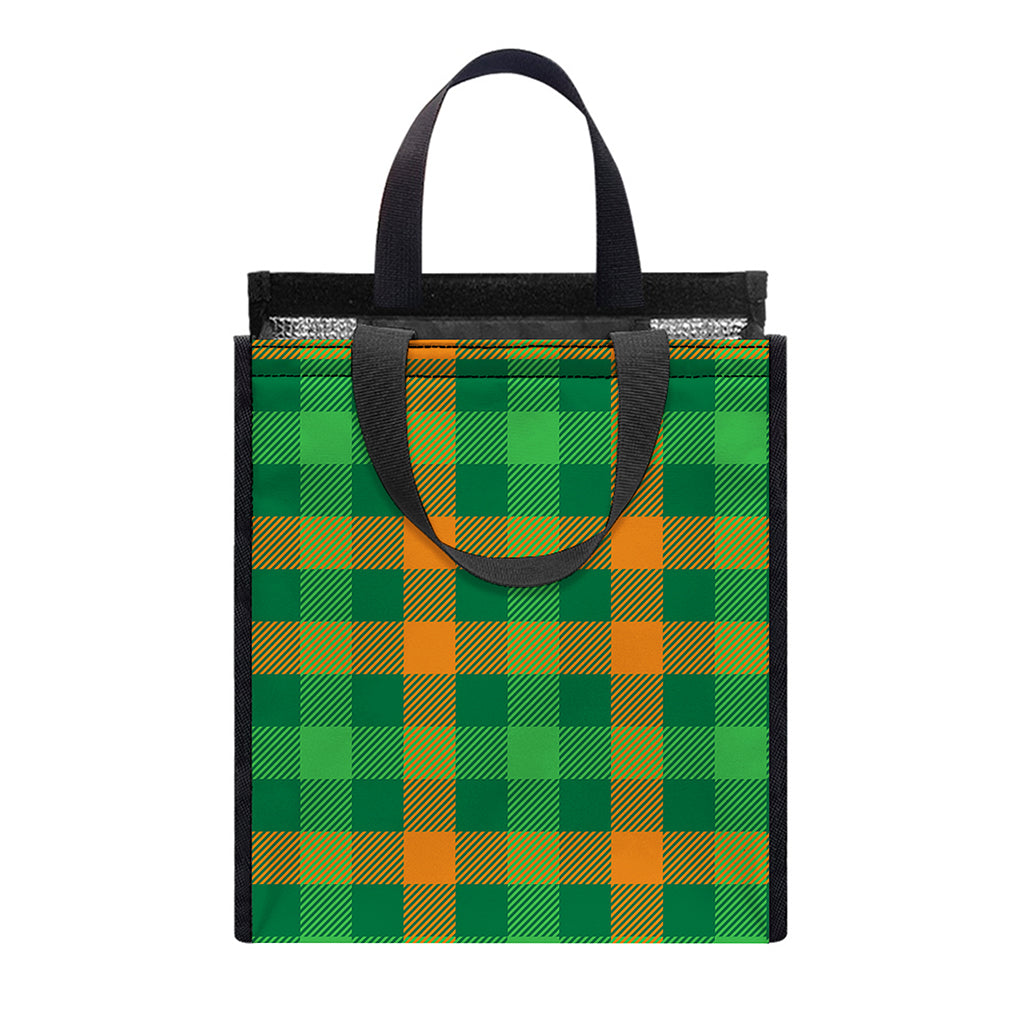 St. Patrick's Day Buffalo Check Print Insulated Lunch Tote