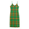 St. Patrick's Day Buffalo Check Print Jersey Midi Cami Dress