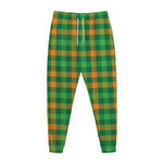 St. Patrick's Day Buffalo Check Print Jogger Pants