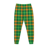St. Patrick's Day Buffalo Check Print Jogger Pants