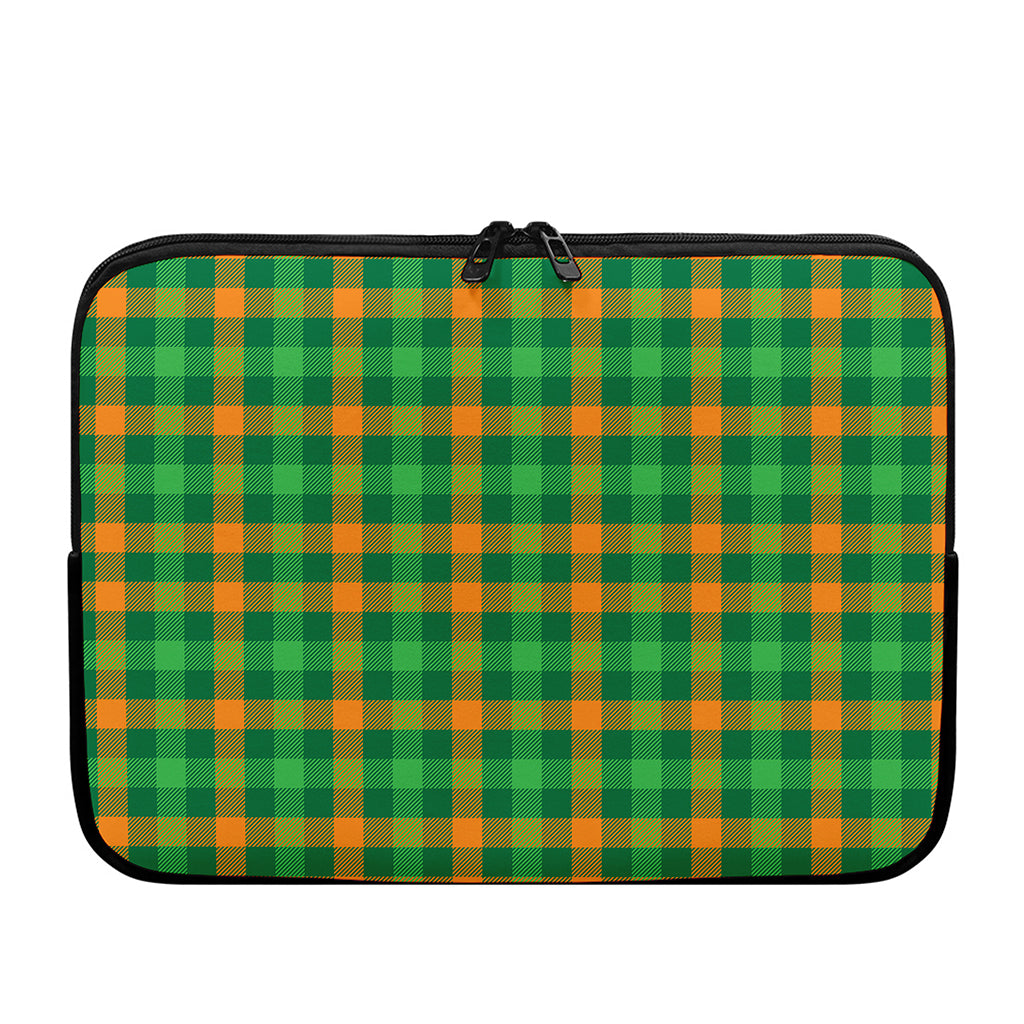 St. Patrick's Day Buffalo Check Print Laptop Sleeve