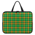 St. Patrick's Day Buffalo Check Print Laptop Sleeve With Handle