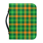 St. Patrick's Day Buffalo Check Print Leather Bible Cover