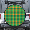 St. Patrick's Day Buffalo Check Print Leather Spare Tire Cover