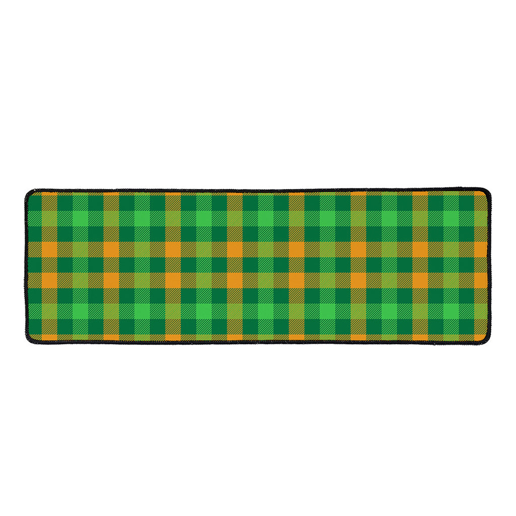 St. Patrick's Day Buffalo Check Print Long Kitchen Mat