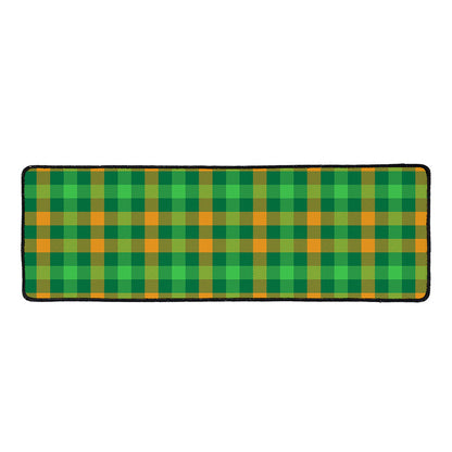 St. Patrick's Day Buffalo Check Print Long Kitchen Mat