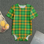 St. Patrick's Day Buffalo Check Print Men's Bodysuit