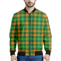 St. Patrick's Day Buffalo Check Print Men's Bomber Jacket