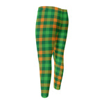 St. Patrick's Day Buffalo Check Print Men's Compression Pants