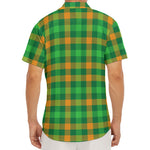 St. Patrick's Day Buffalo Check Print Men's Deep V-Neck Shirt