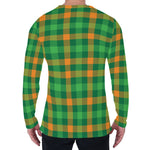 St. Patrick's Day Buffalo Check Print Men's Long Sleeve T-Shirt