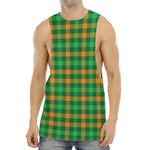 St. Patrick's Day Buffalo Check Print Men's Muscle Tank Top