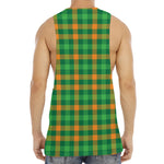 St. Patrick's Day Buffalo Check Print Men's Muscle Tank Top