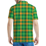 St. Patrick's Day Buffalo Check Print Men's Polo Shirt